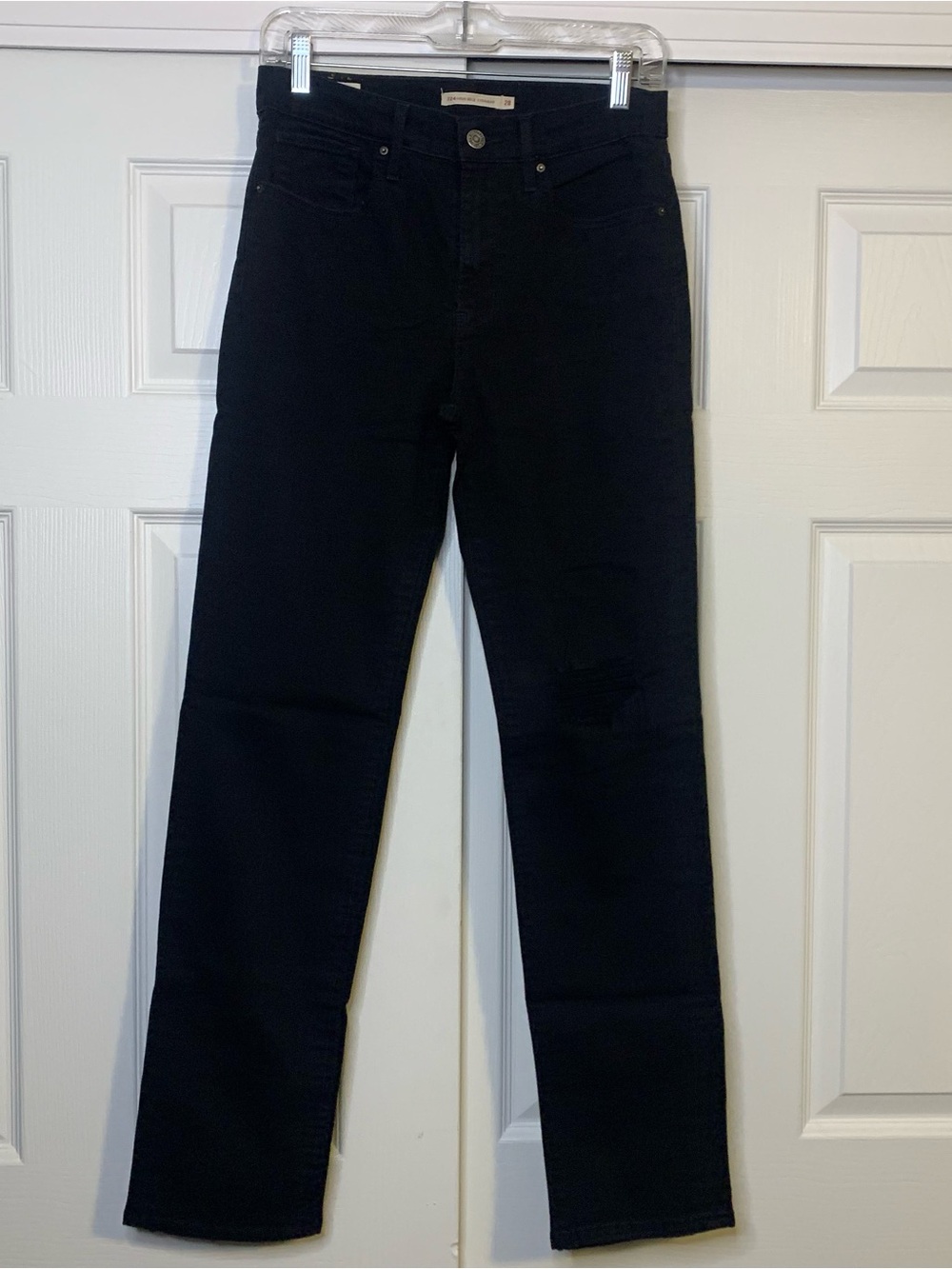 Black Levis 724 High Rise Straight Jeans